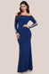 Embellished Diamante Sleeve Bardot Maxi Dress DR4424