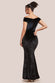 Shimmer Velvet Bardot Maxi Dress DR4643