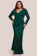 Scuba & Lace Wrap Maxi Dress DR4366PLUS