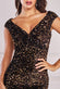 Multi Sequin & Velvet Bardot Maxi Dress DR3512