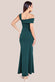 Off The Shoulder Pleated Waist Maxi Dress DR2594SF