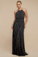Racer Neck Sleeveless Hand Embellished Sequin Maxi Dress DR2889