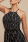 Racer Neck Sleeveless Hand Embellished Sequin Maxi Dress DR2889