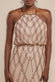 Racer Neck Sleeveless Hand Embellished Sequin Maxi Dress DR2889