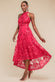 Halter Neck Lace High And Low Dress DR3346QZ