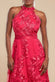 Halter Neck Lace High And Low Dress DR3346QZ