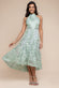 Halter Neck Lace High And Low Dress DR3346QZ