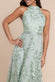 Halter Neck Lace High And Low Dress DR3346QZ