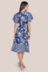 Flutter Sleeve Printed Midi Dress DR3462