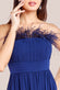 Chiffon Feather Bandeau Maxi Dress DR3777