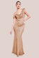 Sequin Cowl One Shoulder Maxi Dress DR4020