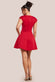 Cap Sleeve Plunging V-Neckline Skater Mini Dress DR4539