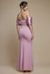 Twist Knot Satin & Scuba Bardot Maxi Dress DR4575