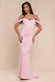 Off The Shoulder Draped Sleeve Maxi Dress With Diamante Neckline DR4588