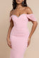 Off The Shoulder Draped Sleeve Maxi Dress With Diamante Neckline DR4588