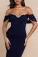 Off The Shoulder Draped Sleeve Maxi Dress With Diamante Neckline DR4588