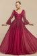 Sunray Hand Embellished Sequin A-Line Bell Sleeve Maxi Dress DR4654