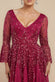 Sunray Hand Embellished Sequin A-Line Bell Sleeve Maxi Dress DR4654