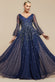 Sunray Hand Embellished Sequin A-Line Bell Sleeve Maxi Dress DR4654