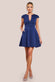 Cap Sleeve Plunging V-Neckline Skater Mini Dress DR4539