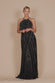 Racer Neck Sleeveless Hand Embellished Sequin Maxi Dress DR2889