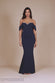 Off The Shoulder Draped Sleeve Maxi Dress With Diamante Neckline DR4588