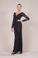 Lace Insertaion Scuba Crepe Wrap Maxi Dress DR4366