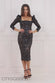 Ornamental Patterned Sequin Scallop Midi Dress DR4124