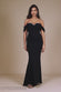 Off The Shoulder Draped Sleeve Maxi Dress With Diamante Neckline DR4588