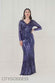 Dual Tone Patterned Sequin Maxi Dress DR3494