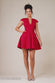 Cap Sleeve Plunging V-Neckline Skater Mini Dress DR4539