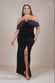 Off Shoulder Hotfix Diamante Wing Velvet Maxi Dress DR4484PLUS