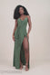 Wrap Front Maxi Slip Dress With Waist Tie-Up DR2250C