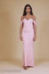 Off The Shoulder Draped Sleeve Maxi Dress With Diamante Neckline DR4588